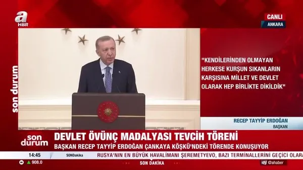 Başkan Erdoğan'dan şehit yakınları ve gazilere: 