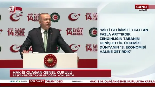 Başkan Erdoğan'dan işçilere müjde