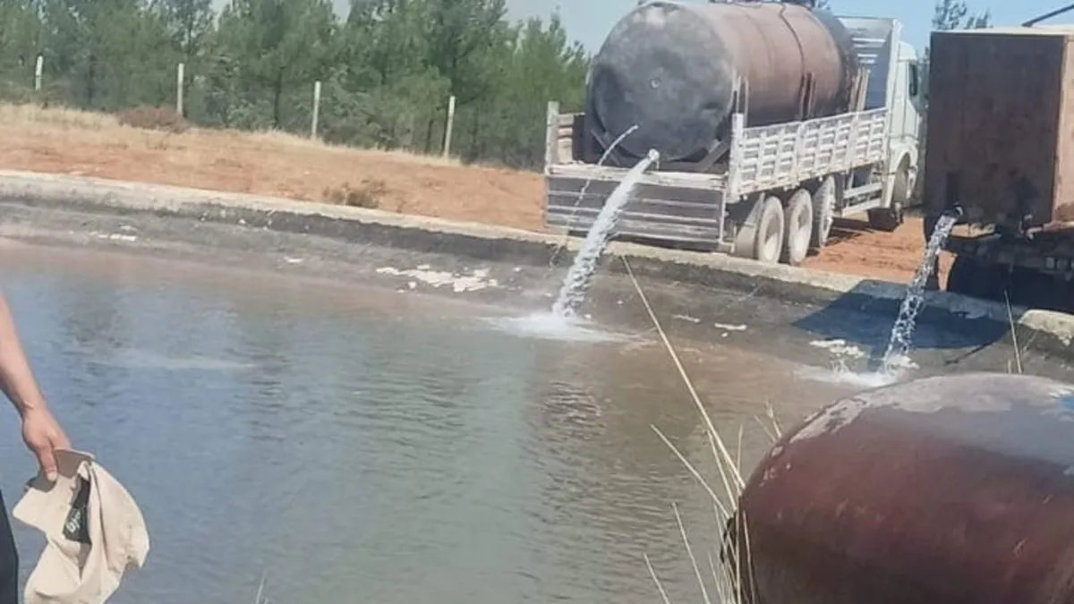 Bozdoğan yangınında köylülerden tanker desteği