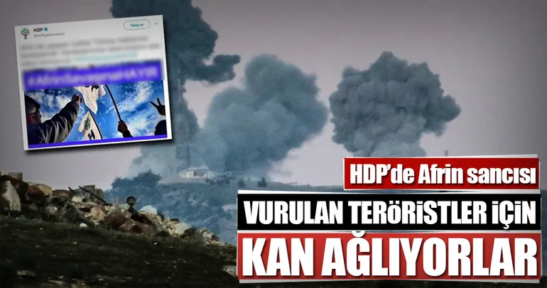HDP Afrin operasyonu sırasında PKK'lılara ağlıyor