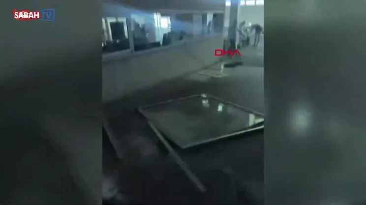 İsrail'de ABD Büyükelçiliği yakınlarına düşen füze binada hasara yol açtı | Video