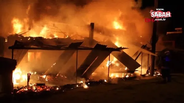 Komşu iki kardeşin evleri yangında kül oldu | Video