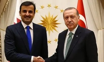 Son dakika: Başkan Erdoğan, Katar Emiri Şeyh Temim bin Hamed Al Sani ile görüştü