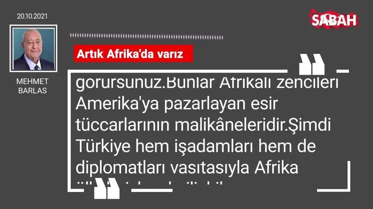 Mehmet Barlas | Artık Afrika’da varız