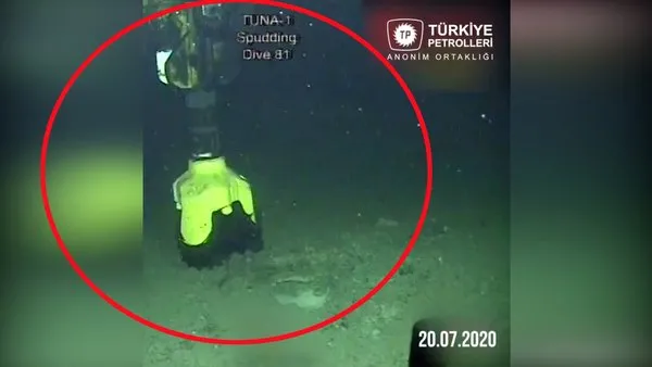 Son dakika! Türkiye'nin Karadeniz'deki Tuna-1 Kuyusu deniz dibi sondaj çalışması ilk kez böyle görüntülendi | Video