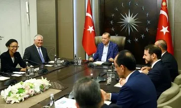 Cumhurbaşkanı Erdoğan, ABD Dışişleri Bakanı Tillerson’ı kabul etti!