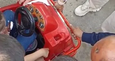 Kırıkkale’de parmağı market arabasına sıkışan çocuk kurtarıldı