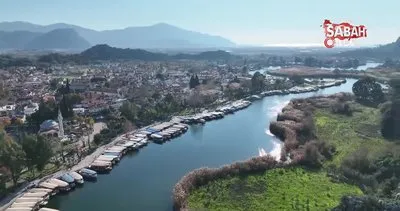 Dalyan Kanalı’nın mest eden manzarası böyle görüntülendi | Video