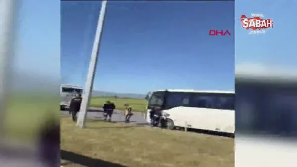 Amasya'da feci kaza! İki servis otobüsü çarpıştı: 12 yaralı | Video