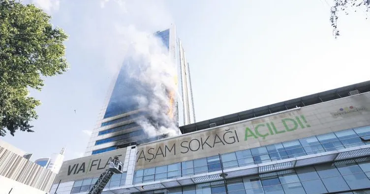 Alev alan malzeme kullanılmış