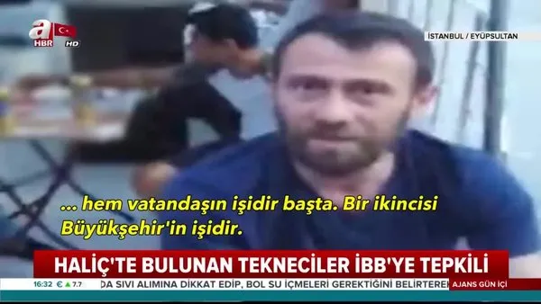 Haliç'te vatandaşlardan İBB Başkanı Ekrem İmamoğlu'na tepki | Video