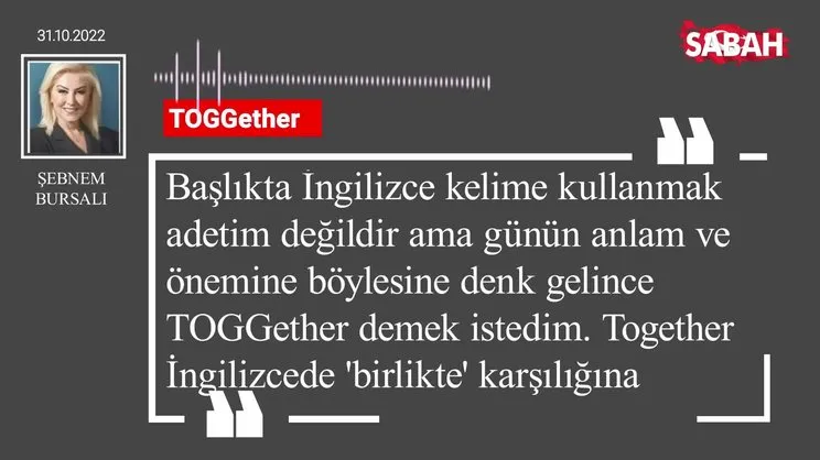 Şebnem Bursalı | TOGGether