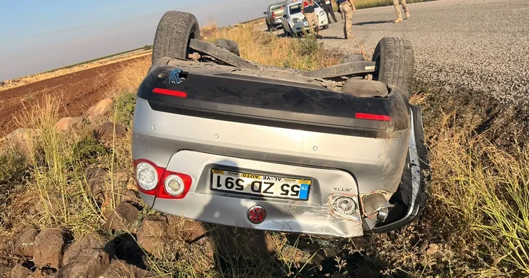 Siverek’te otomobil takla attı! 4 yaralı