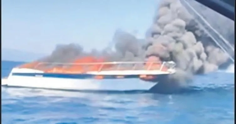 Tur teknesi yandı