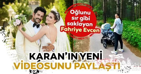 Fahriye Evcen ve Burak Özçivit bebeği Karan'ın videosunu paylaştı!