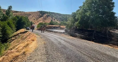 Genç'te çıkan örtü yangını söndürüldü #bingol