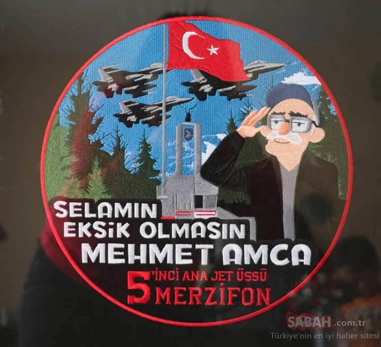Merzifon’da 25 yıldır Mehmetçiği selamlayan Mehmet amcayı gururlandıran arma