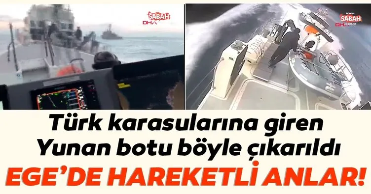 Son dakika haberi: Ege’de Türk karasularına giren Yunan botuna anında müdahale edildi