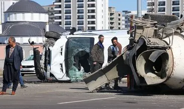 Diyarbakır’da korkunç kaza: Minibüs ile beton mikseri çarpıştı, 2 ağır yaralı!