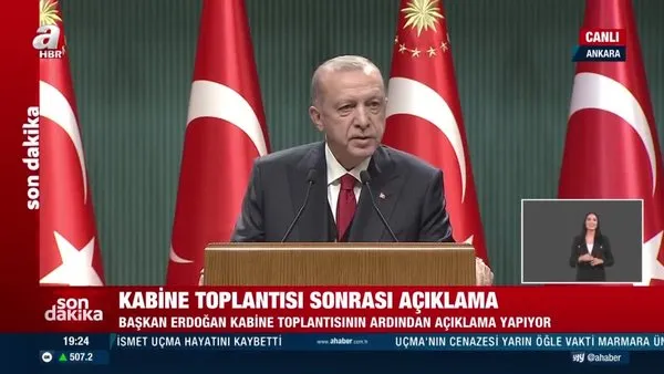 Kabine Toplantısı sona erdi, gözler alınan kararlarda! Başkan Recep Tayyip Erdoğan ulusa seslendi | Video