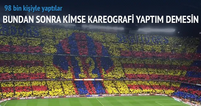 Barcelona-Real Madrid maçında koreografi şov