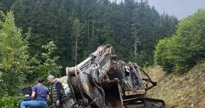 Artvin’de iş makinesi uçuruma yuvarlandı: 2 ölü!