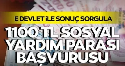 1100 TL sosyal yardım parası yattı mı, başvuru nasıl yapılır, şartları nelerdir? Sosyal destek yardımı E devlet 1100 TL pandemi sosyal yardım parası başvuru sonuç ekranı!