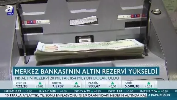 Merkez Bankası'nın döviz rezervi arttı