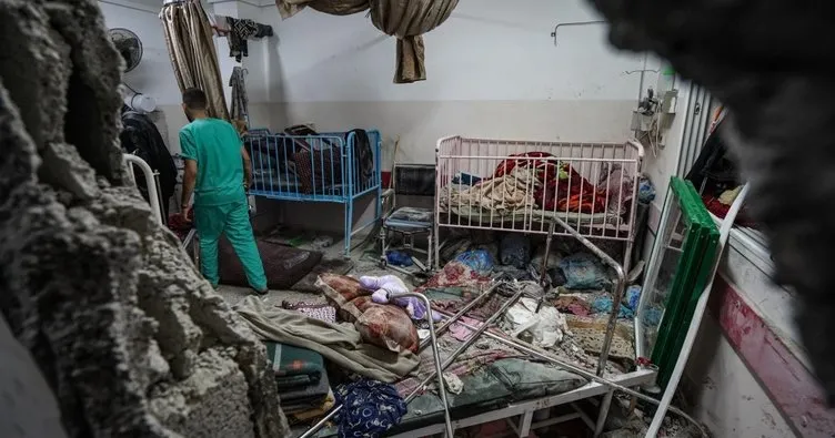 Gazze’de katil İsrail’in kuşattığı Emel Hastanesi servis dışı kaldı