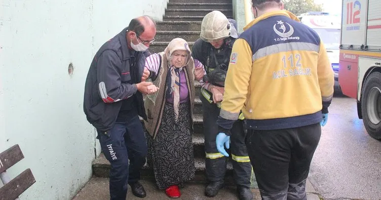 Ocakta unutulan yemek yaşlı çifti hastanelik etti