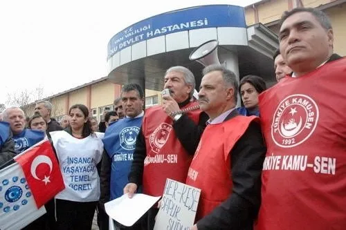 Memurlardan iş bırakma eylemi