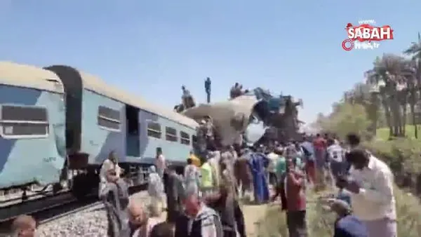 Son dakika! Mısır'da iki tren çarpıştı: En az 50 yaralı | Video