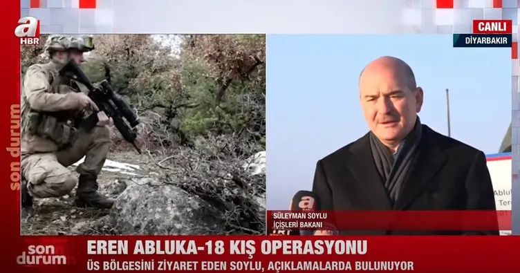 Eren Abluka-18 Kış Operasyonu! Bakan Soylu: Tek bir terörist kalmayana kadar operasyon sürecek