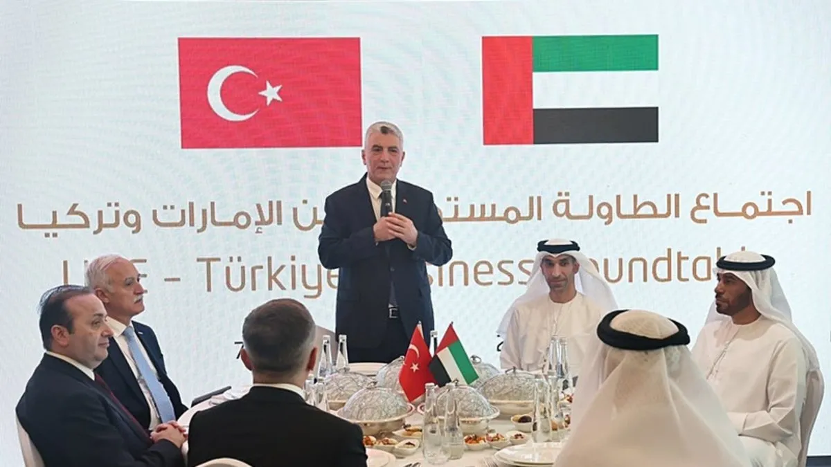 Bakan Bolat, BAE’de iş insanlarıyla bir araya geldi: “İş insanlarımız ve girişimcilerimizin yurt dışı faaliyetlerinde yanlarında olmaya devam edeceğiz…” Bakan Bolat, BAE’de iş insanlarıyla bir araya geldi: “İş insanlarımız ve girişimcilerimizin yurt dışı faaliyetlerinde yanlarında olmaya devam edeceğiz…”