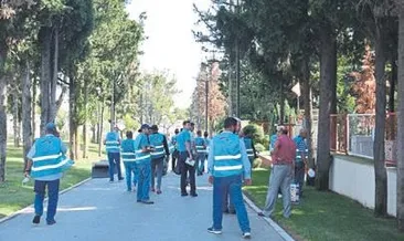 Yükümlüler çevreyi temizledi