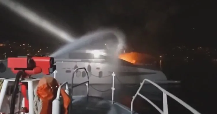 Bodrum Türkbükü’nde teknede yangın!