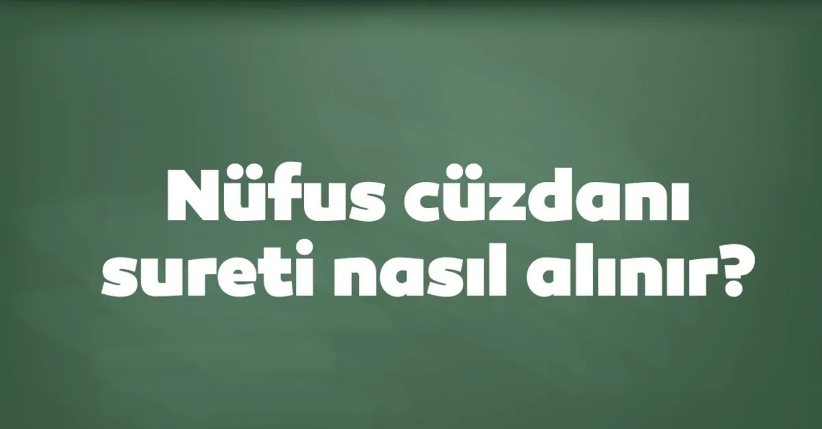 Nufus Cuzdani Sureti Sorgulama 2020 Nufus Cuzdani Sureti Nasil Ve Nereden Alinir Son Dakika Haberler