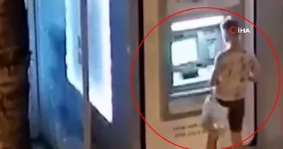 Antalya’da alkollü turistin ATM ile gülümseten imtihanı kamerada | Video