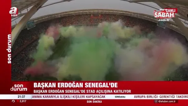 Son dakika: Başkan Erdoğan Senegal Stadı'nın açılışına katıldı | Video
