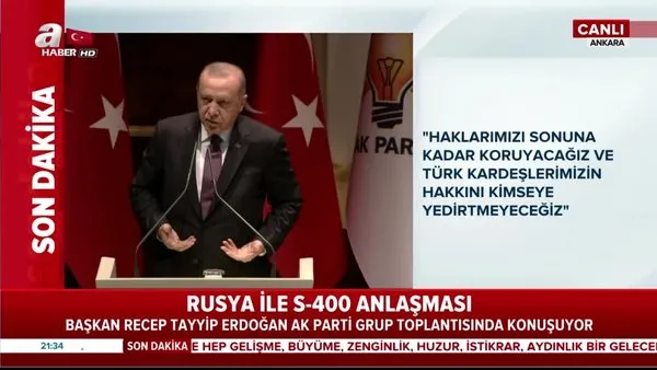 Başkan Erdoğan'dan S-400 açıklaması: Biz bu işi bitirdik
