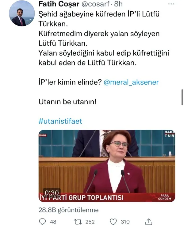Şehit ağabeyine çirkin sözler söyleyen Meral Akşener’e tepkiler çığ gibi!