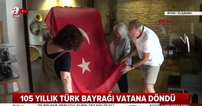 100 yıllık Türk Bayrağı vatana döndü | Video