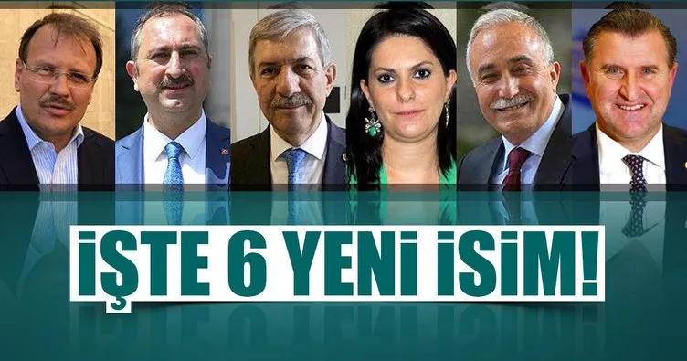 Yeni 6 isim kabinede yer aldı