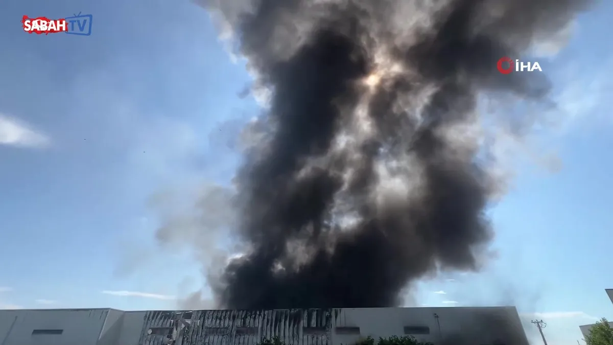 Mersin’de temizlik malzemesi üretimi yapan fabrikada yangın | Video