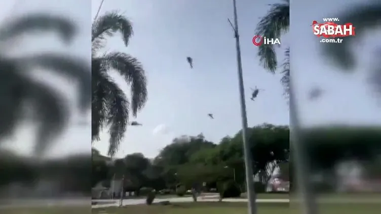 Malezya donanmasına ait helikopterler havada çarpıştı: 10 ölü | Video