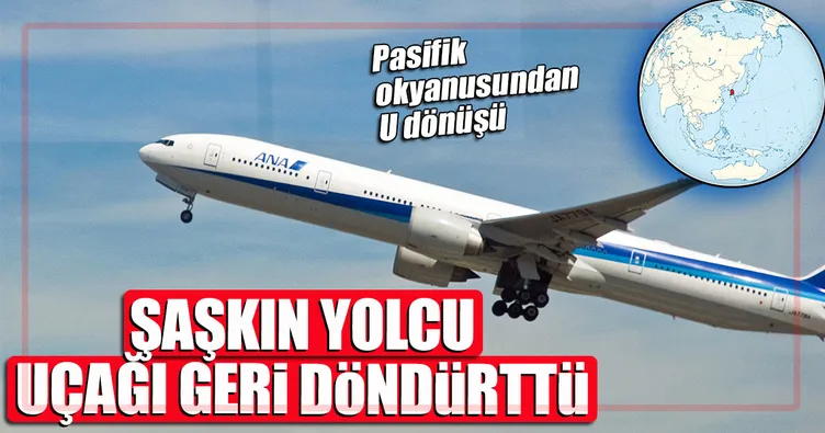 Şaşkın yolcu uçağı geri döndürttü