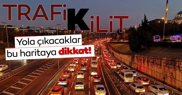 SON DAKİKA HABERİ! Yola çıkacaklar bu haritaya dikkat! İstanbul’da trafik kilit