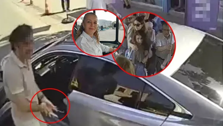 Kadın şoföre bıçaklı saldırı: İşte korku dolu anlar!