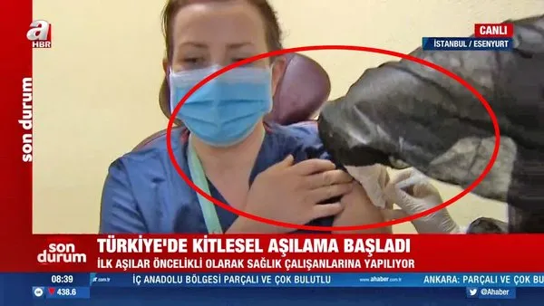 Son dakika: İstanbul'da tarihi anlar! Canlı yayında kitlesel kornavirüs aşısı uygulaması...  | Video