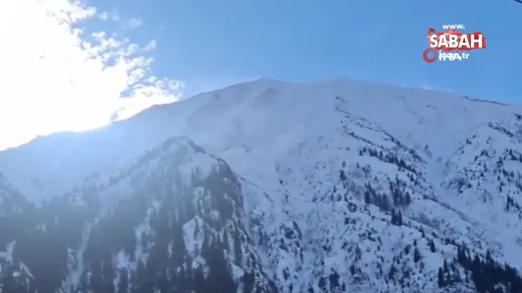 Rize’de çığ düşme böyle görüntülendi | Video